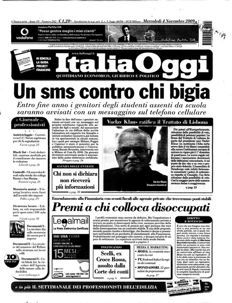 Italia oggi : quotidiano di economia finanza e politica